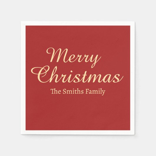 Gepersonaliseerde aangepaste naam Modern Merry Chr Servet (Voorkant)