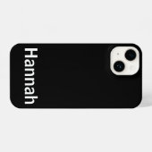Gepersonaliseerde aangepaste naam Modern Minimal B iPhone Hoesje (Achterkant horizontaal)
