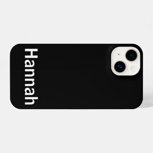 Gepersonaliseerde aangepaste naam Modern Minimal B iPhone Hoesje (Achterkant horizontaal)