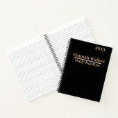 Gepersonaliseerde aangepaste naam Modern Minimal B Notitieboek (Binnen)