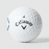 Gepersonaliseerde aangepaste naam Monogram Blauw Golfballen (Logo)