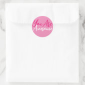 Gepersonaliseerde aangepaste naam Monogram Busines Ronde Sticker (Tas)
