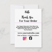 Gepersonaliseerde aangepaste naam monogram Visitek Bedankkaart (Voorkant)