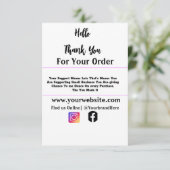 Gepersonaliseerde aangepaste naam monogram Visitek Bedankkaart (Staand voorkant)