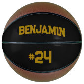 Gepersonaliseerde aangepaste naam & nummer Basketb Basketbal (Voorkant)