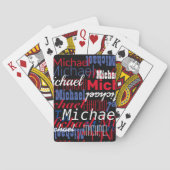 Gepersonaliseerde aangepaste naam  pokerkaarten (Achterkant)