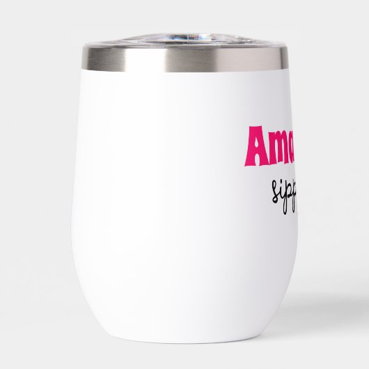 Gepersonaliseerde aangepaste naam Sippy Cup Wijn T (Voorkant)