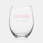 Gepersonaliseerde aangepaste naam Sippy Cup Wijnglas Zonder Voet (Achterkant)