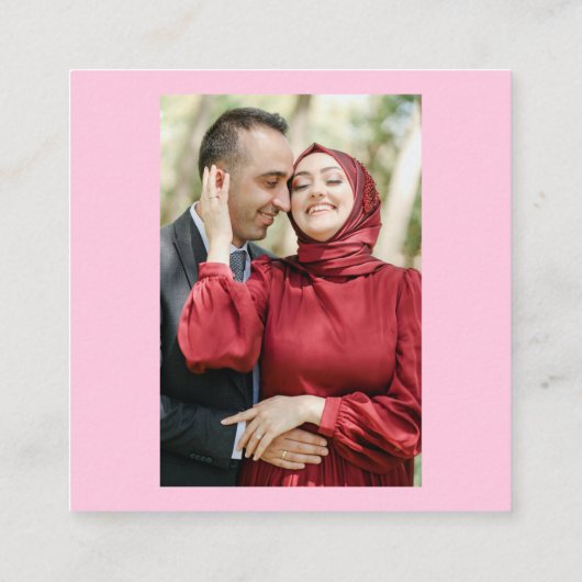 Gepersonaliseerde aangepaste naam Tekst Foto Geluk Informatiekaartje (Achterkant)