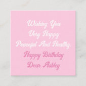 Gepersonaliseerde aangepaste naam Tekst Foto Geluk Informatiekaartje (Voorkant)