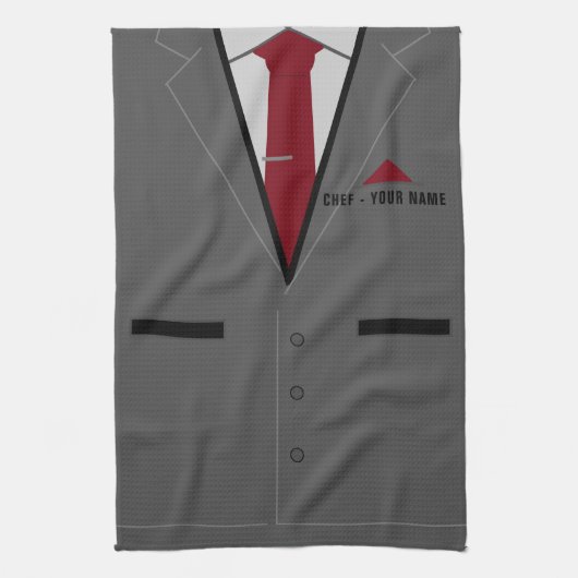 Gepersonaliseerde Aangepaste Naam Tekst Keuken Han Theedoek (Verticaal)