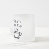 Gepersonaliseerde aangepaste naam thee glas cadeau matglas koffiemok (Voorkant links)