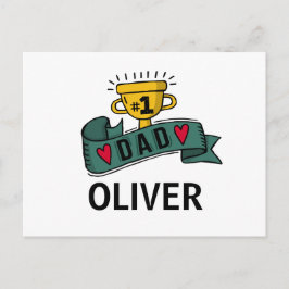 Gepersonaliseerde aangepaste naam Vaderdag | BRIEF Briefkaart