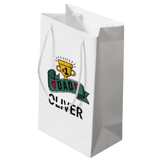 Gepersonaliseerde aangepaste naam Vaderdag | Cadea Klein Cadeauzakje (Achterkant Gekanteld)