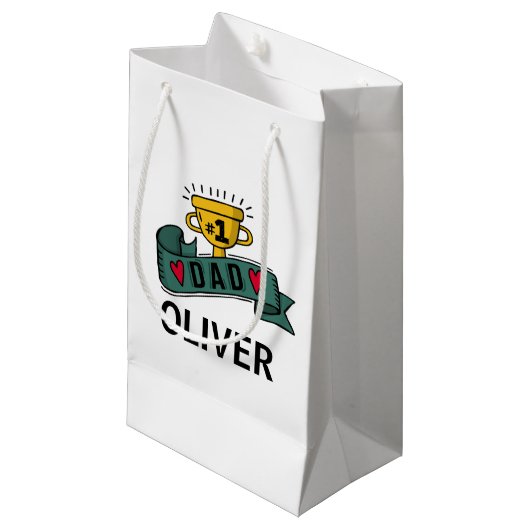 Gepersonaliseerde aangepaste naam Vaderdag | Cadea Klein Cadeauzakje (Voorkant Gekanteld)