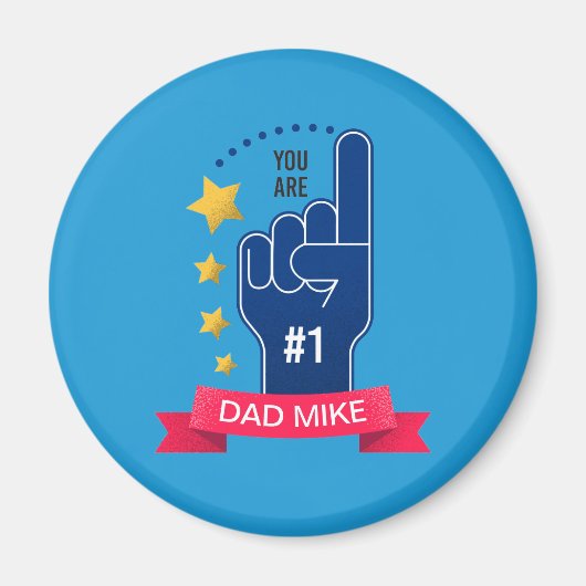 Gepersonaliseerde aangepaste naam Vaderdag | Magne Magneet (Voorkant)