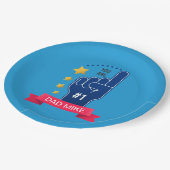 Gepersonaliseerde Aangepaste Naam Vaderdag Paper B Papieren Bordje (Gekanteld)