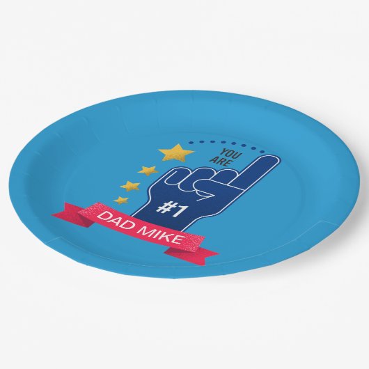 Gepersonaliseerde Aangepaste Naam Vaderdag Paper B Papieren Bordje (Gekanteld)