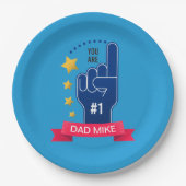 Gepersonaliseerde Aangepaste Naam Vaderdag Paper B Papieren Bordje (Voorkant)