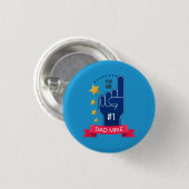 Gepersonaliseerde aangepaste naam Vaderdag | Pinne Ronde Button 3,2 Cm (Voorkant /achterkant)