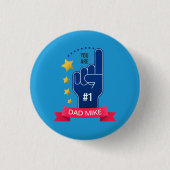 Gepersonaliseerde aangepaste naam Vaderdag | Pinne Ronde Button 3,2 Cm (Voorkant)