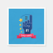 Gepersonaliseerde aangepaste naam Vaderdag | Serve Servet (Voorkant)