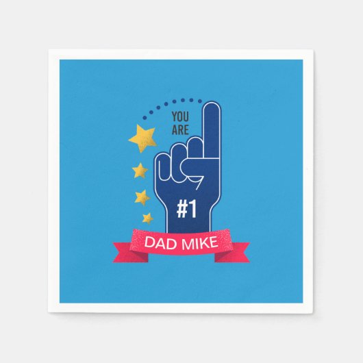 Gepersonaliseerde aangepaste naam Vaderdag | Serve Servet (Voorkant)