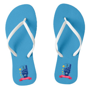 Gepersonaliseerde aangepaste naam Vaderdag   TEENS Teenslippers