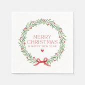 Gepersonaliseerde aangepaste naam Vrolijk Kerstfee Servet (Voorkant)