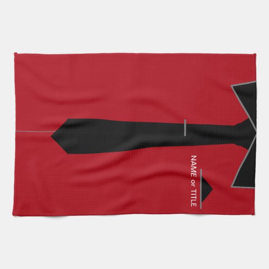 Gepersonaliseerde Aangepaste Naam Zakelijke Keuken Theedoek (Horizontaal)