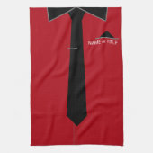 Gepersonaliseerde Aangepaste Naam Zakelijke Keuken Theedoek (Verticaal)