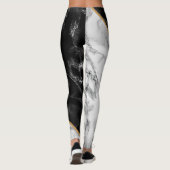 Gepersonaliseerde Aangepaste Nummer Marmeren Leggi Leggings (Achterkant)