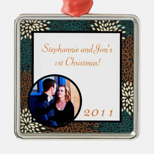 Gepersonaliseerde aangepaste Ornament herfst bloem (Voorkant)
