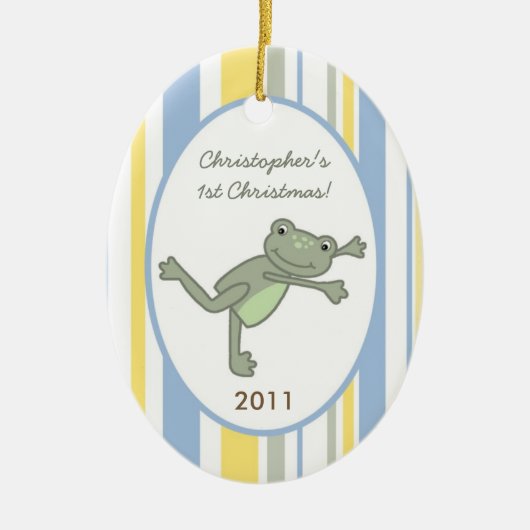 Gepersonaliseerde Aangepaste Ornament Leap Frog Tu (Voorkant)