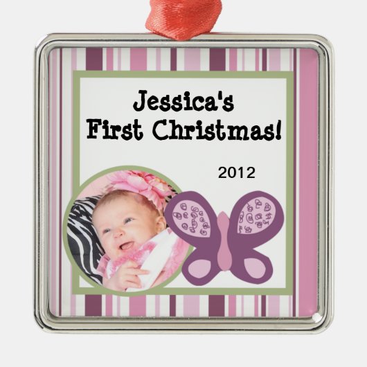 Gepersonaliseerde aangepaste Ornament Sugar Plum B (Voorkant)