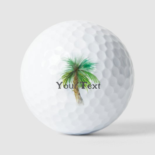 Gepersonaliseerde Aangepaste Palm Tree Golf Ball Golfballen (Voorkant)