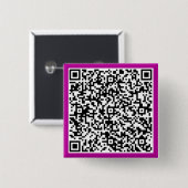 Gepersonaliseerde aangepaste QR-code Button uw kle (Voorkant /achterkant)
