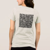 Gepersonaliseerde aangepaste QR-code Scan Info Uw  Tri-Blend Shirt (Achterkant)