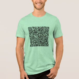 Gepersonaliseerde aangepaste QR-code Scan Info Uw  Tri-Blend Shirt