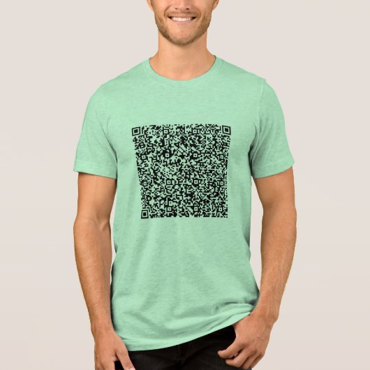 Gepersonaliseerde aangepaste QR-code Scan Info Uw  Tri-Blend Shirt (Voorkant)