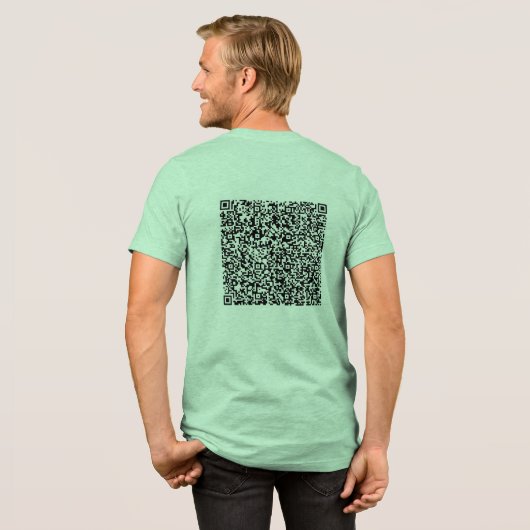 Gepersonaliseerde aangepaste QR-code Scan Info Uw Tri-Blend Shirt (Voorkant)