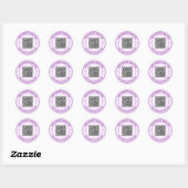 Gepersonaliseerde aangepaste QR-code tekst Sticker (Vel)