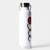 Gepersonaliseerde aangepaste rode bocce bal cadeau waterfles (Voorkant)