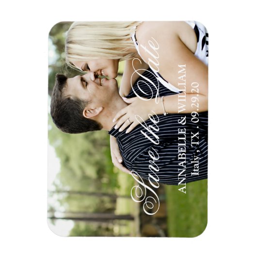 Gepersonaliseerde aangepaste "Save the Date" Magneet (Verticaal)