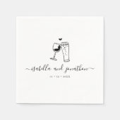 Gepersonaliseerde aangepaste servetten met wijn- e (Voorkant)