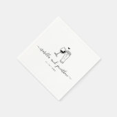 Gepersonaliseerde aangepaste servetten met wijn- e (Hoek)