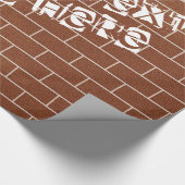 Gepersonaliseerde aangepaste tekst baksteen muur w cadeaupapier (Hoek)