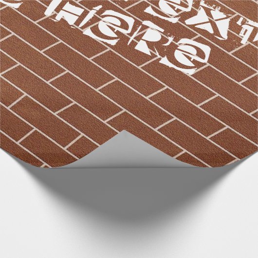 Gepersonaliseerde aangepaste tekst baksteen muur w cadeaupapier (Hoek)