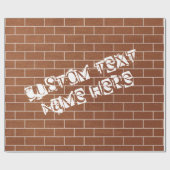 Gepersonaliseerde aangepaste tekst baksteen muur w cadeaupapier (Vlak)