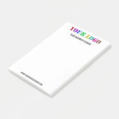 Gepersonaliseerde aangepaste tekst Bedrijf Logo St Post-it® Notes (Schuin)